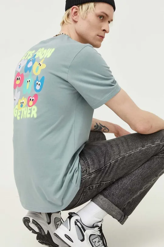 γκρί Βαμβακερό μπλουζάκι Converse Ανδρικά