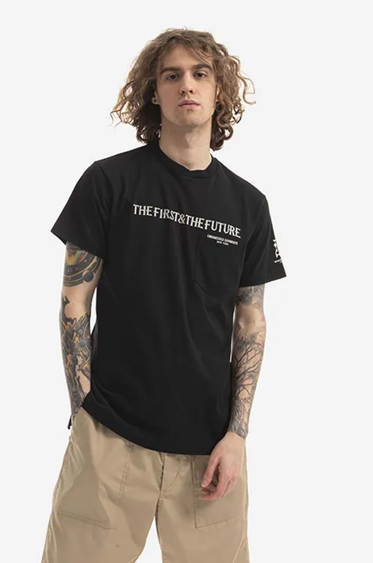 czarny Engineered Garments t-shirt bawełniany Męski
