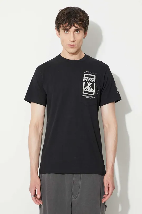 czarny Engineered Garments t-shirt bawełniany Męski