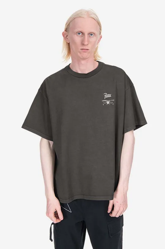 γκρί Βαμβακερό μπλουζάκι Converse x Patta Ανδρικά