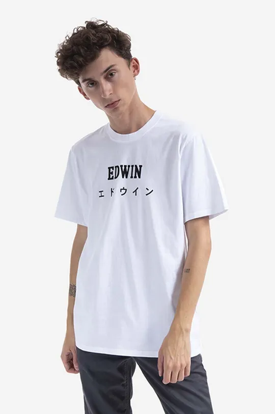 Βαμβακερό μπλουζάκι Edwin Single Ανδρικά