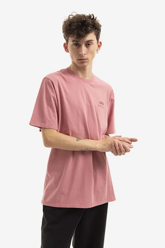 różowy Edwin t-shirt bawełniany Męski
