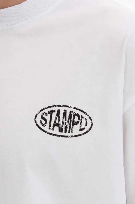 white STAMPD cotton t-shirt