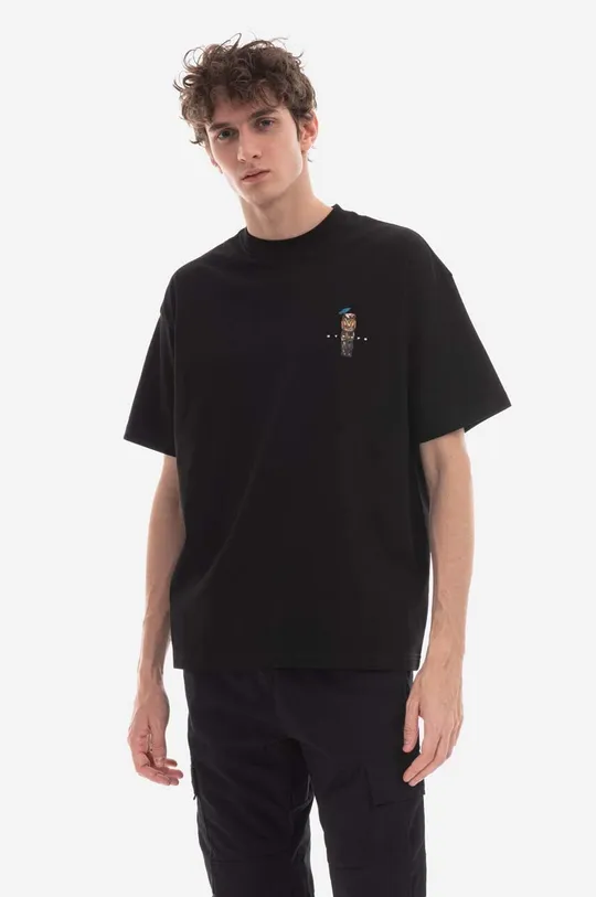 μαύρο Βαμβακερό μπλουζάκι STAMPD Ανδρικά