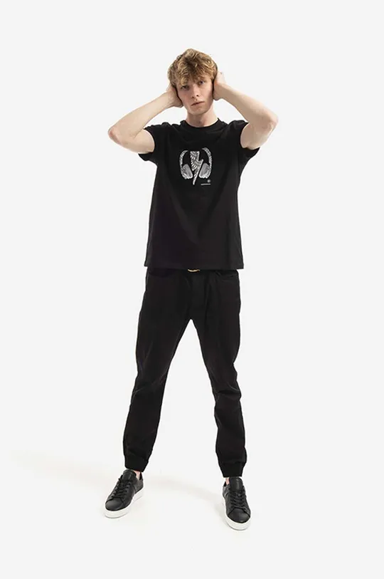 Neil Barett t-shirt bawełniany Bolts czarny