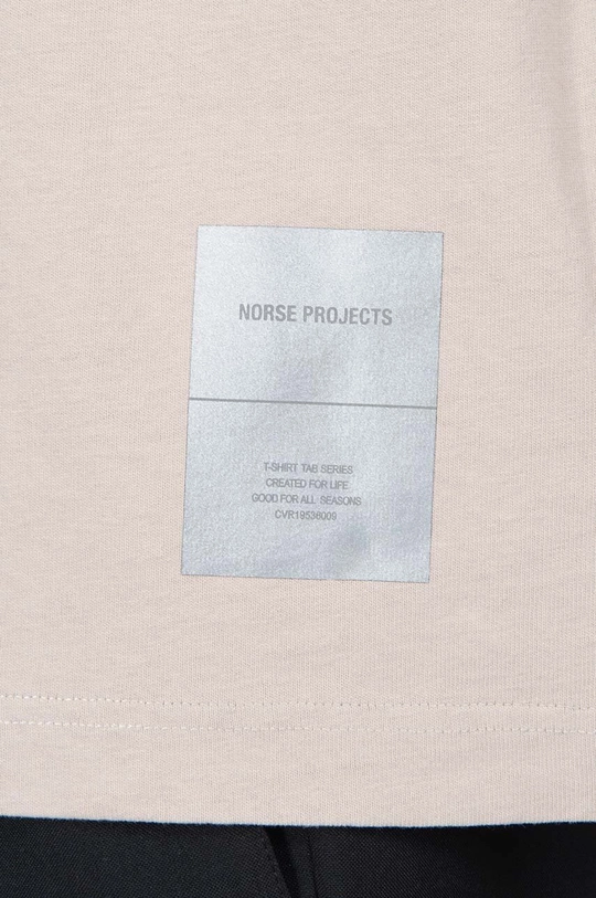 beige Norse Projects cotton T-shirt Holger Tab Series