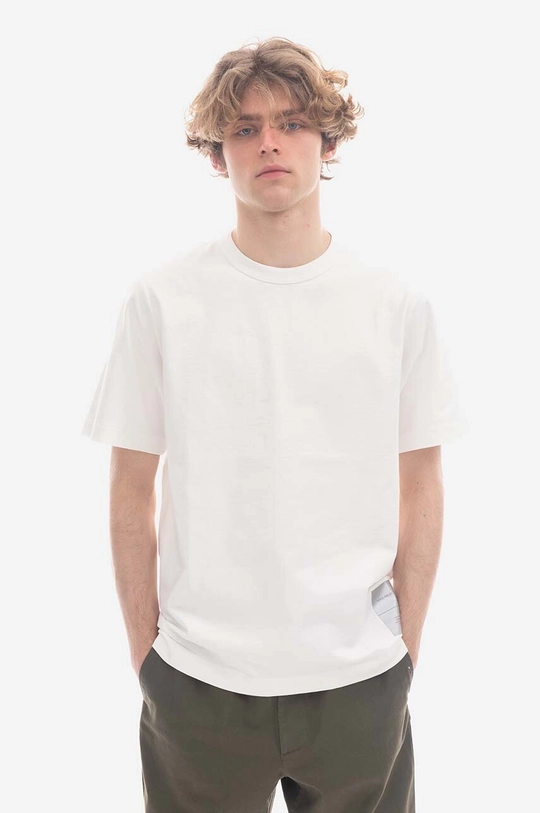 bílá Bavlněné tričko Norse Projects Holger Tab Series Pánský