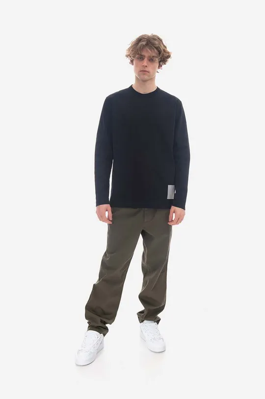 Norse Projects cotton longsleeve top navy