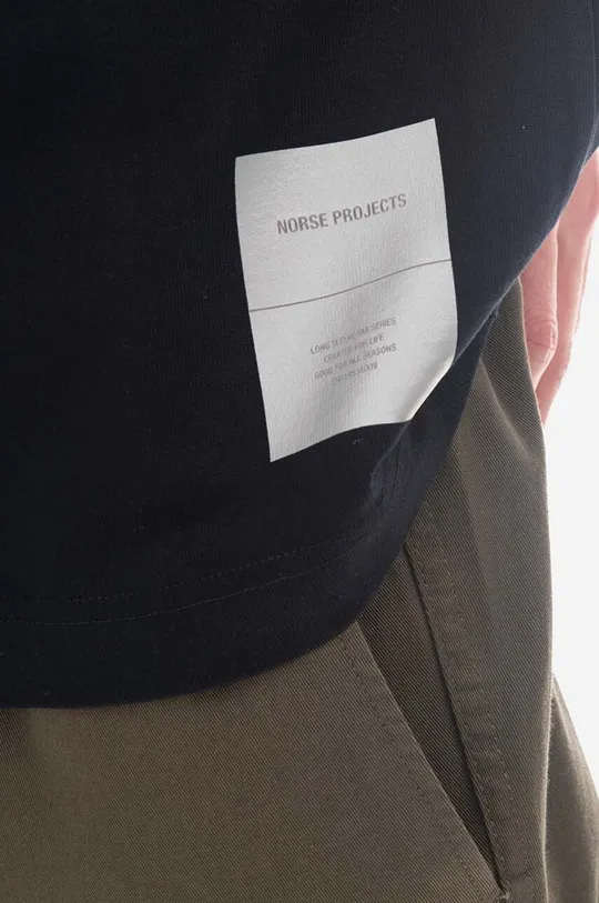 tmavomodrá Bavlnené tričko s dlhým rukávom Norse Projects Holger Tab Series Reflective LS N10-0203 7004