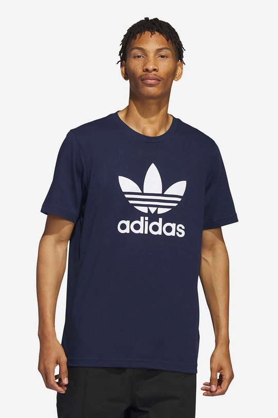 námořnická modř Bavlněné tričko adidas Originals Pánský