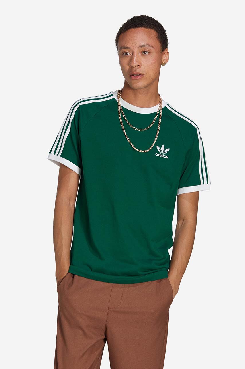 zelená Bavlněné tričko adidas Originals Pánský