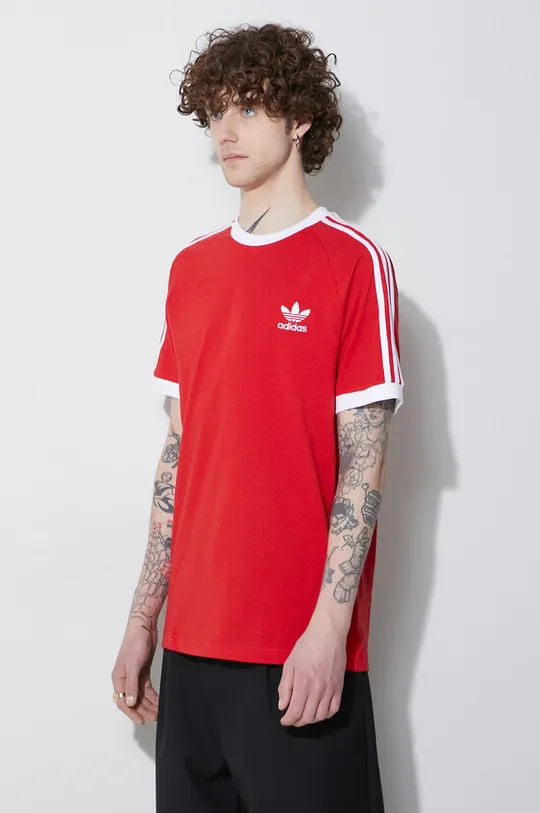 red adidas Originals cotton t-shirt