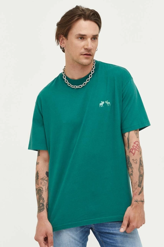 zielony Abercrombie & Fitch t-shirt bawełniany Męski