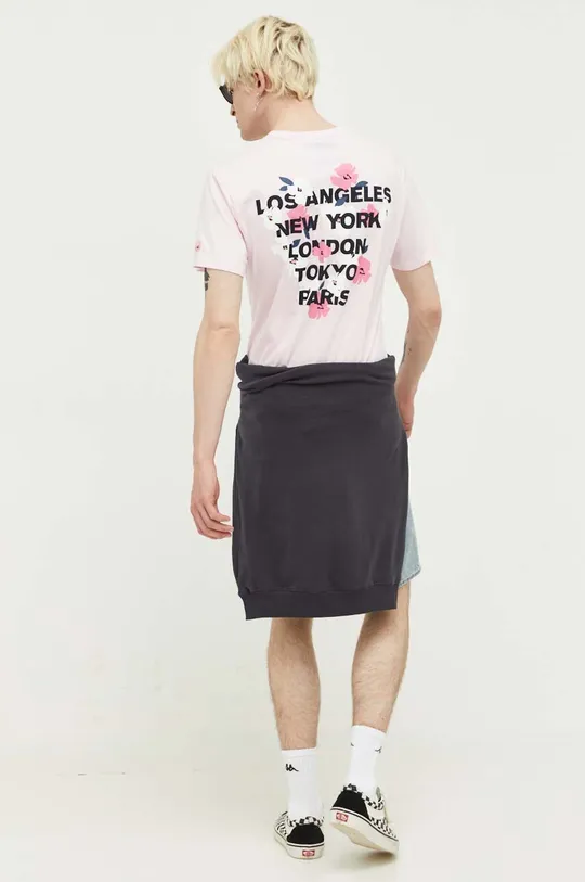 Hollister Co. t-shirt bawełniany różowy