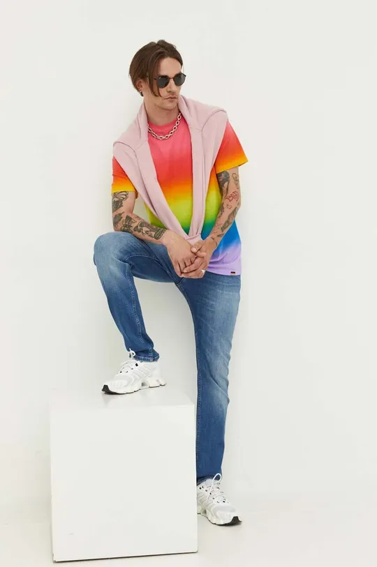 Hollister Co. t-shirt bawełniany multicolor