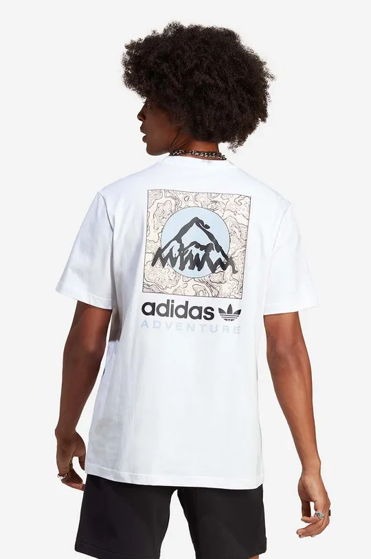 Бавовняна футболка adidas Originals Adventure Mountain Back Tee білий