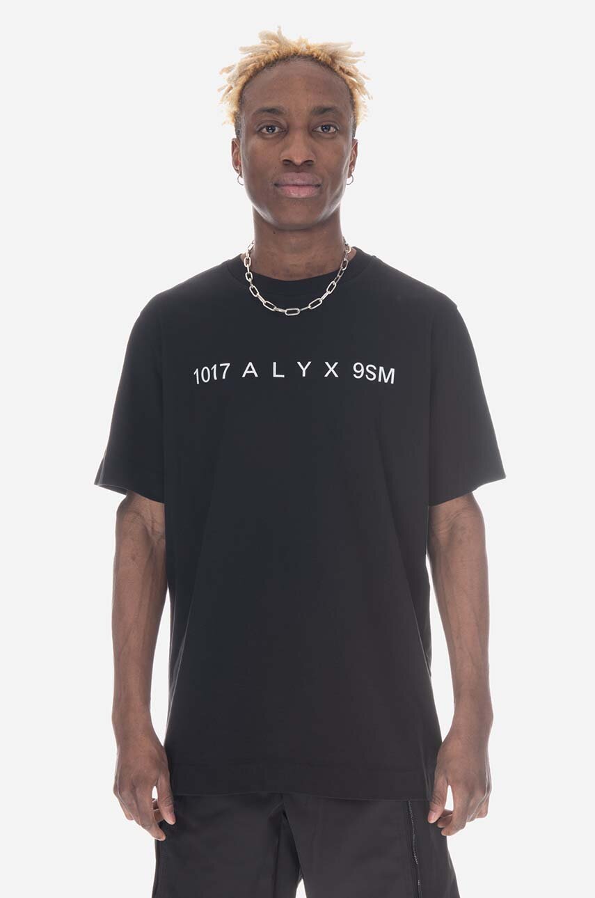 czarny 1017 ALYX 9SM t-shirt bawełniany Męski