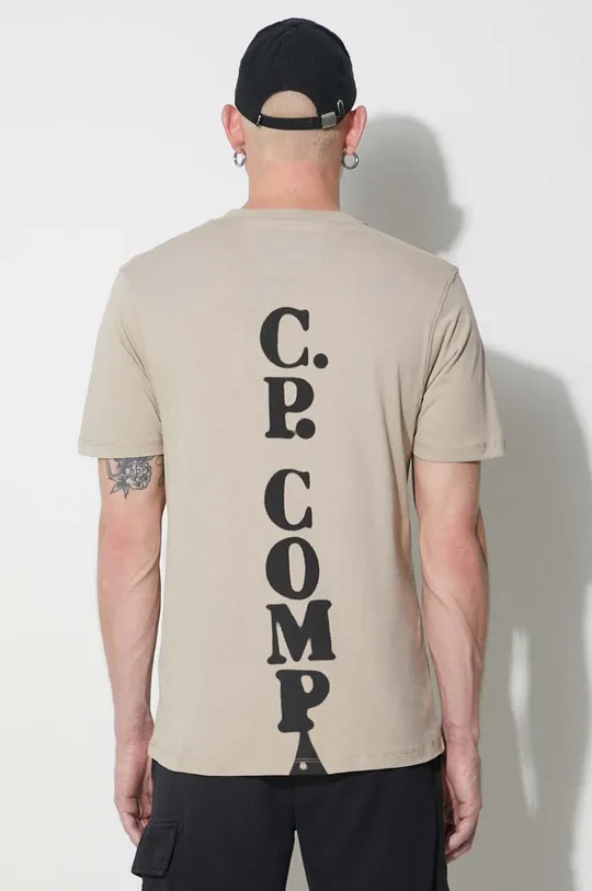 béžová Bavlnené tričko C.P. Company Pánsky