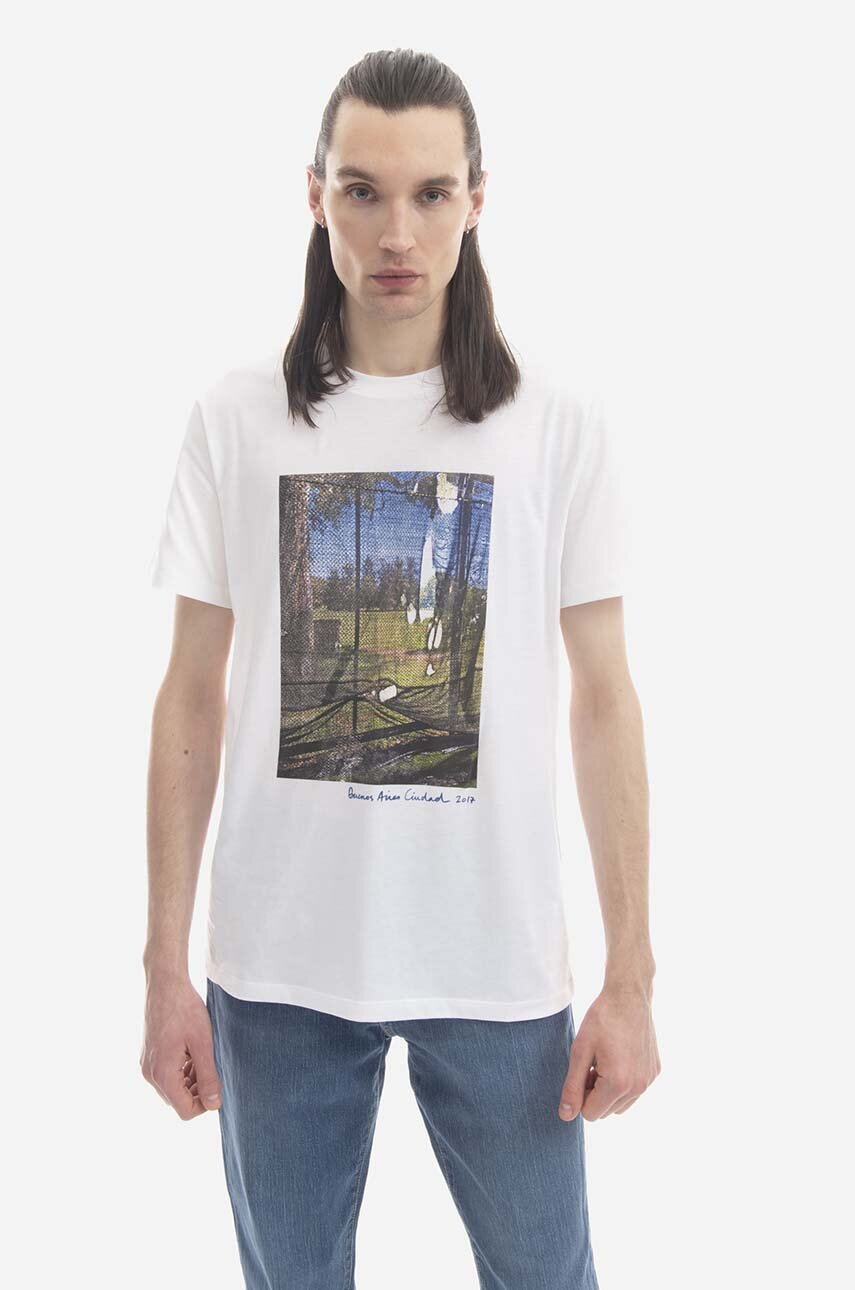 biały A.P.C. t-shirt bawełniany Palermo Męski