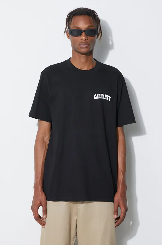 black Carhartt WIP cotton T-shirt University Script