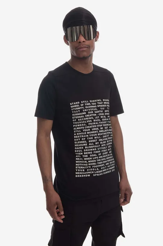 negru Rick Owens tricou din bumbac De bărbați