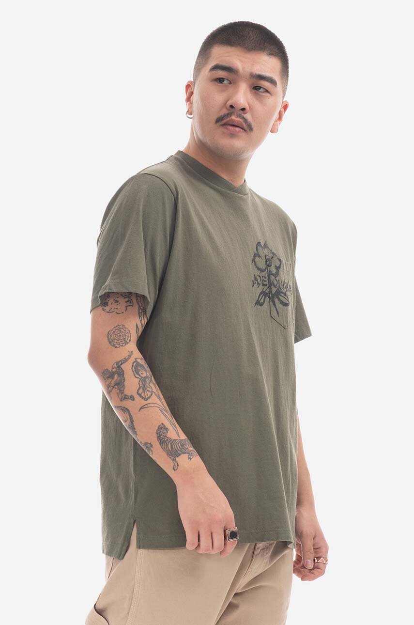 Engineered Garments tricou din bumbac verde