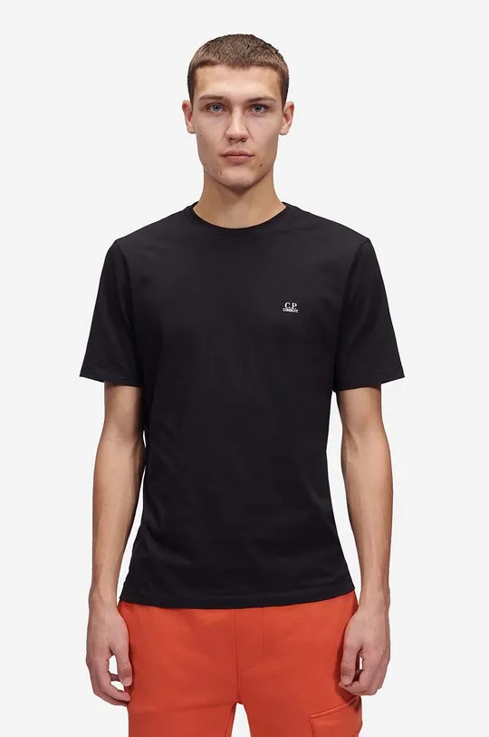 negru C.P. Company tricou din bumbac 30/1 Jersey Goggle T-shirt De bărbați