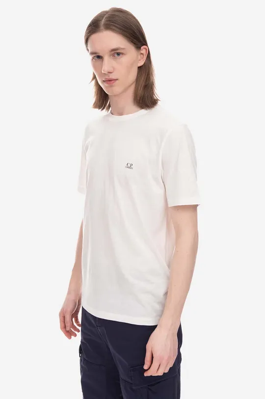 biały C.P. Company t-shirt bawełniany 30/1 Jersey Small Logo T-shirt