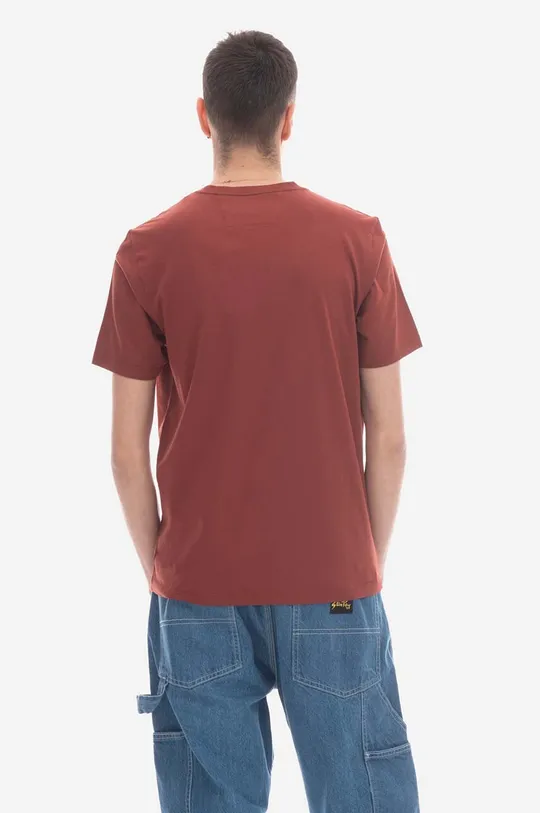 maro C.P. Company tricou reversibil din bumbac 30/1 Jersey Small Logo T-shirt De bărbați