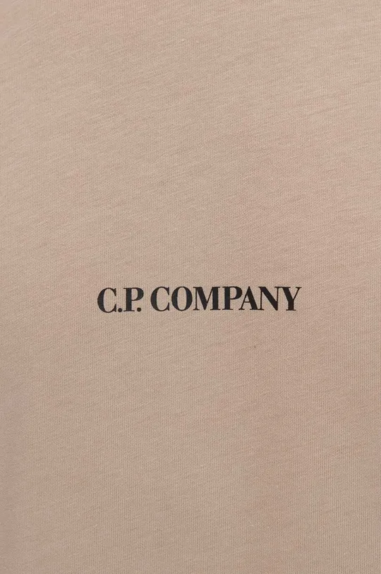 Pamučna majica C.P. Company 30/1 Jersey Compact Logo T-shirt bež