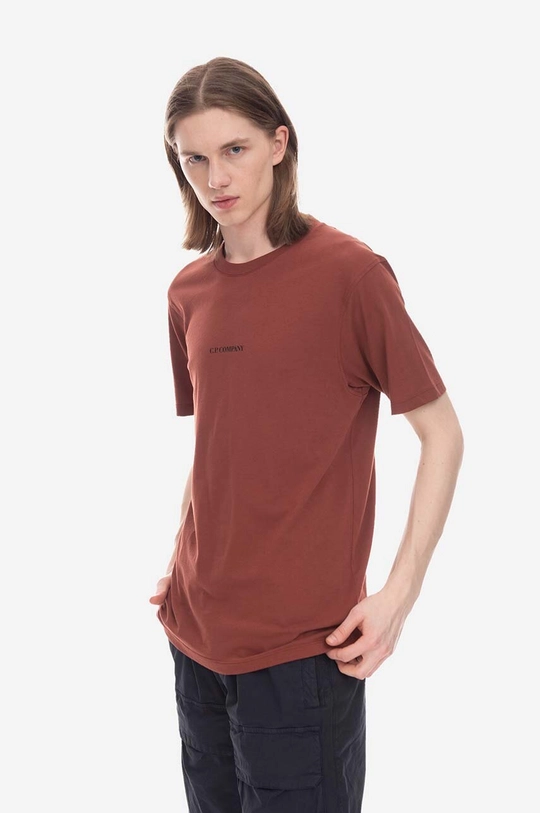 brown C.P. Company cotton T-shirt 30/1 Jersey Compact Logo T-shirt