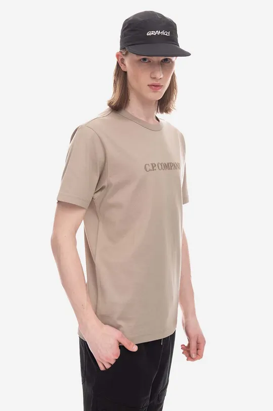 bež Bombažna kratka majica C.P. Company Moški
