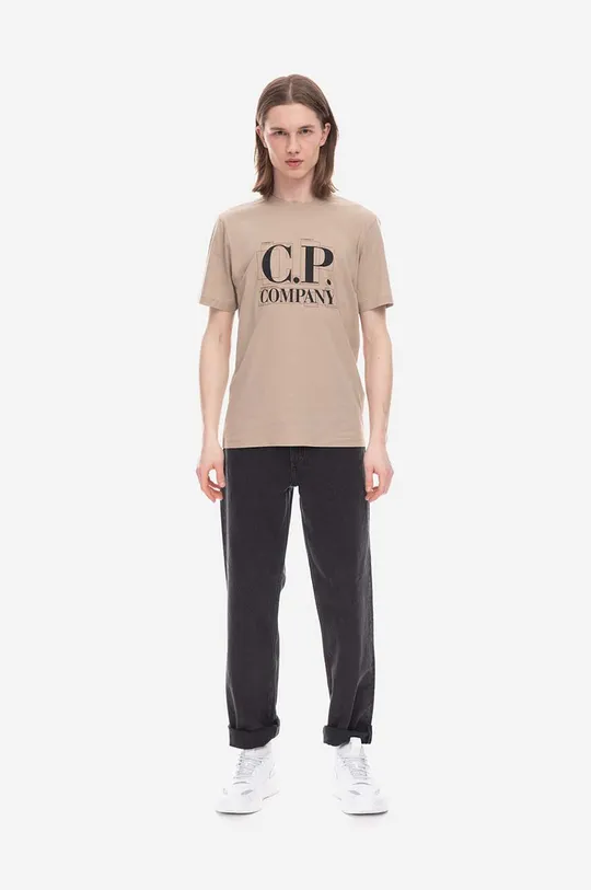 béžová Bavlněné tričko C.P. Company