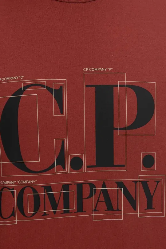 C.P. Company t-shirt bawełniany brązowy