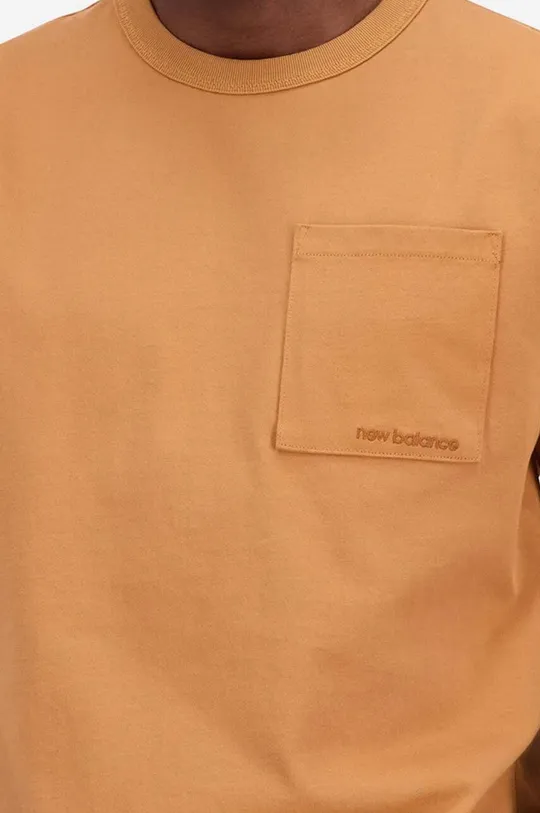 New Balance t-shirt bawełniany MT23567TOB pomarańczowy