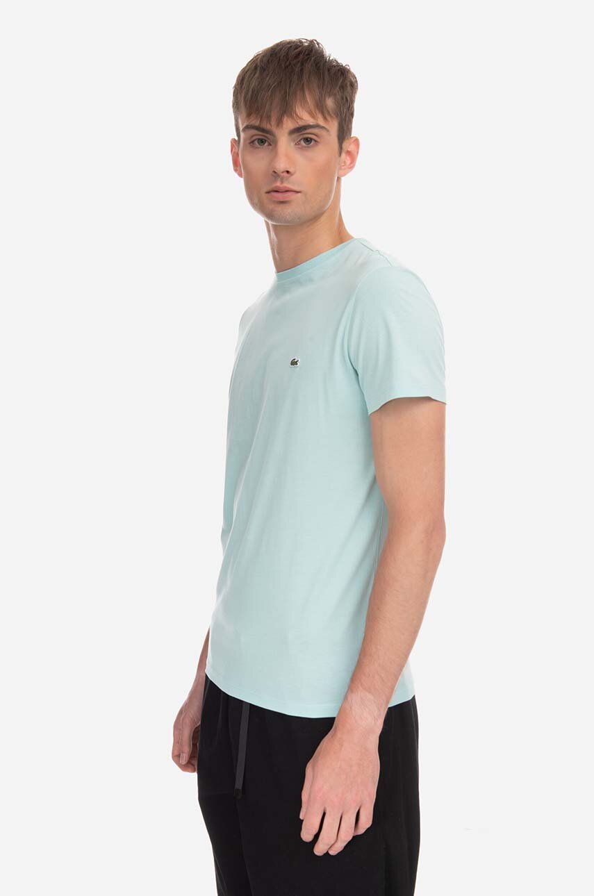 niebieski Lacoste t-shirt bawełniany TH6709 LGF Męski