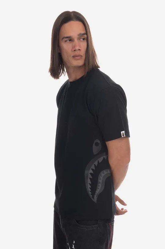 μαύρο Βαμβακερό μπλουζάκι A Bathing Ape