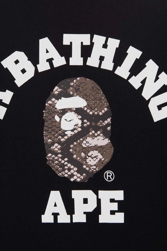 Βαμβακερό μπλουζάκι A Bathing Ape μαύρο