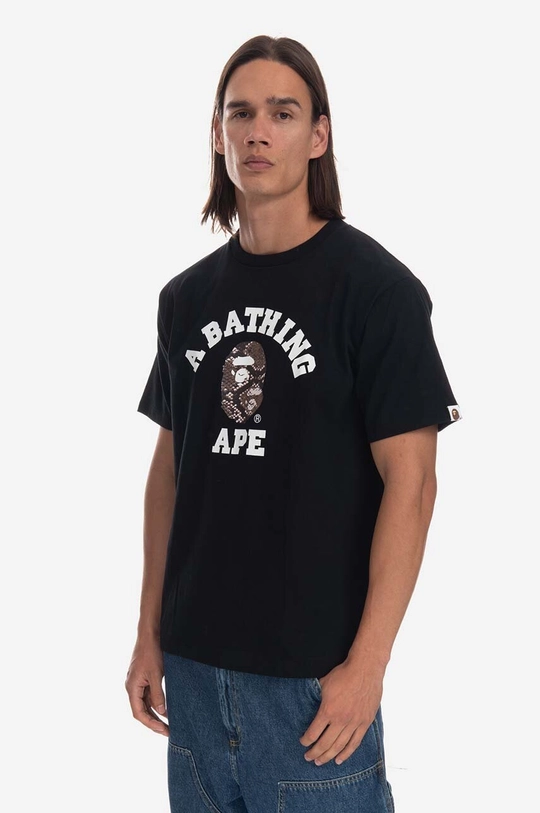 czarny A Bathing Ape t-shirt bawełniany