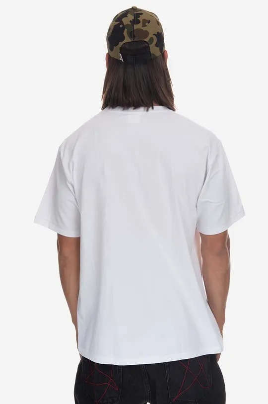 Βαμβακερό μπλουζάκι A Bathing Ape λευκό