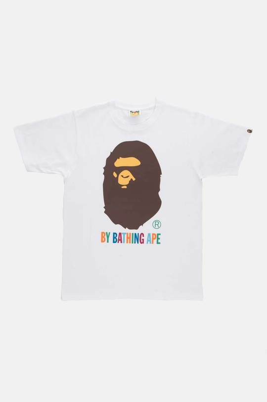 Βαμβακερό μπλουζάκι A Bathing Ape λευκό