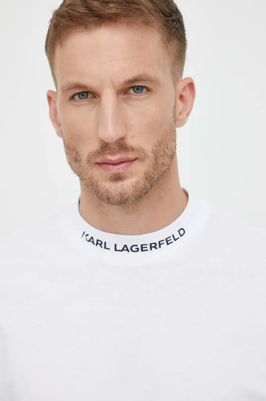 білий Бавовняна футболка Karl Lagerfeld Чоловічий