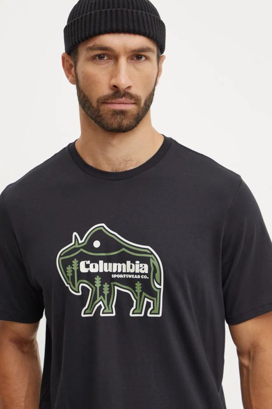 Columbia t-shirt bawełniany czarny 2036401