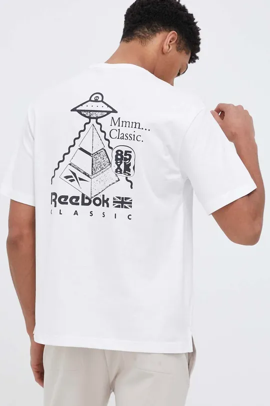 Хлопковая футболка Reebok Classic белый