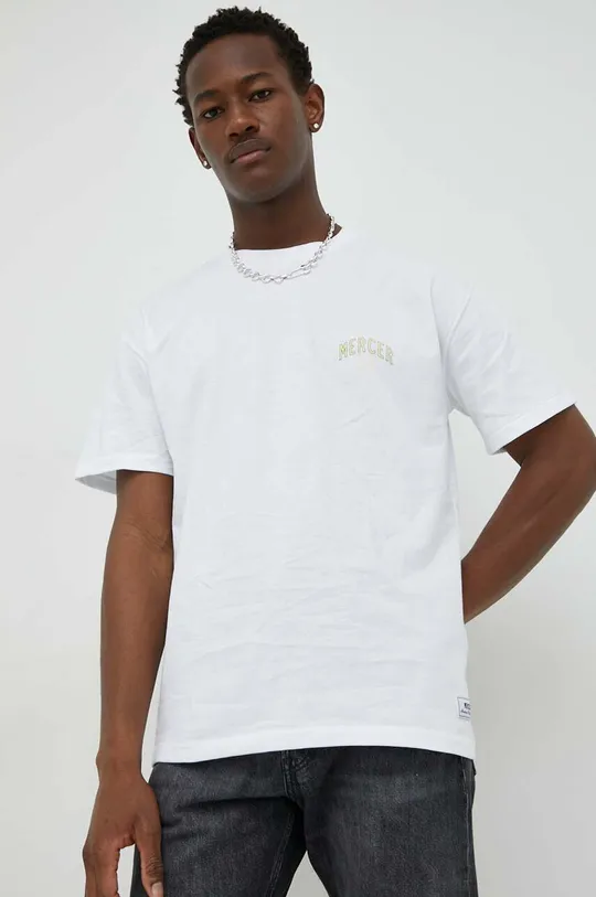 Bavlnené tričko Mercer Amsterdam biela