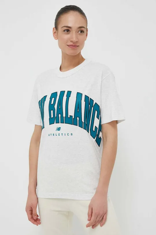 Bavlnené tričko New Balance UT31551SAH  Základná látka: 100 % Bavlna Elastická manžeta: 70 % Bavlna, 30 % Polyester