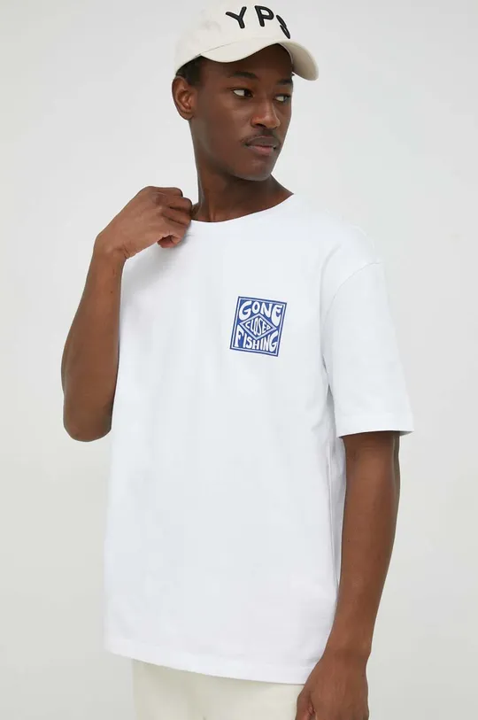 biały Samsoe Samsoe t-shirt bawełniany