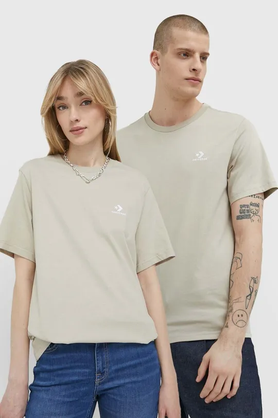 beige Converse t-shirt in cotone Unisex