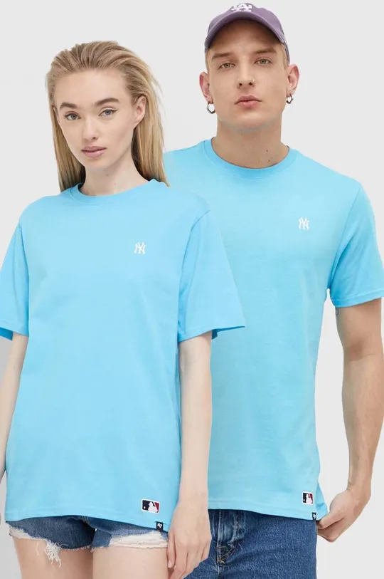μπλε Βαμβακερό μπλουζάκι 47 brand MLB New York Yankees Unisex