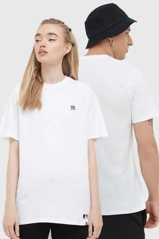 λευκό Βαμβακερό μπλουζάκι 47 brand MLB New York Yankees Unisex